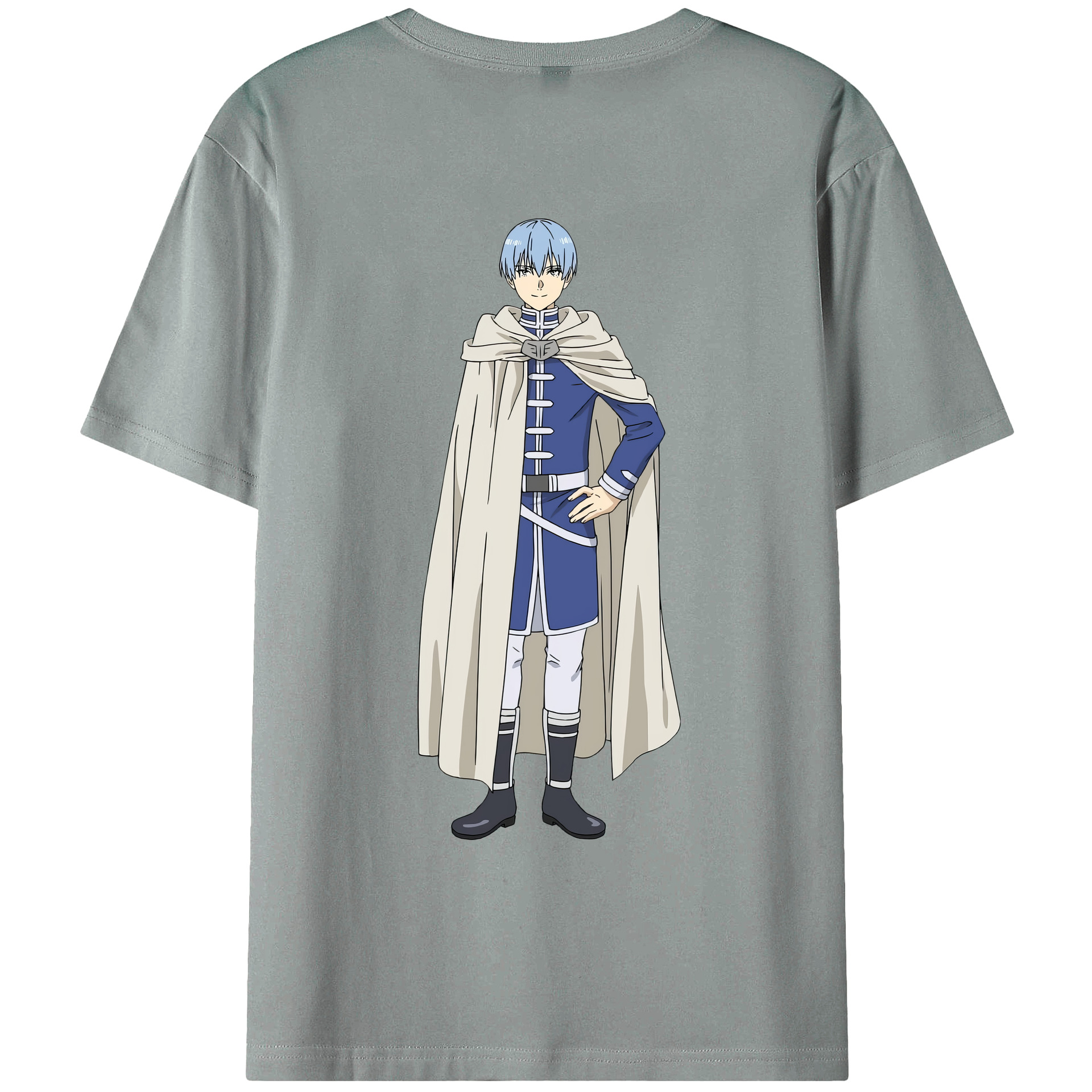 （画像用） 葬送のフリーレン Frieren 綿100％ メンズ半袖Tシャツ（バックプリント） 通気性